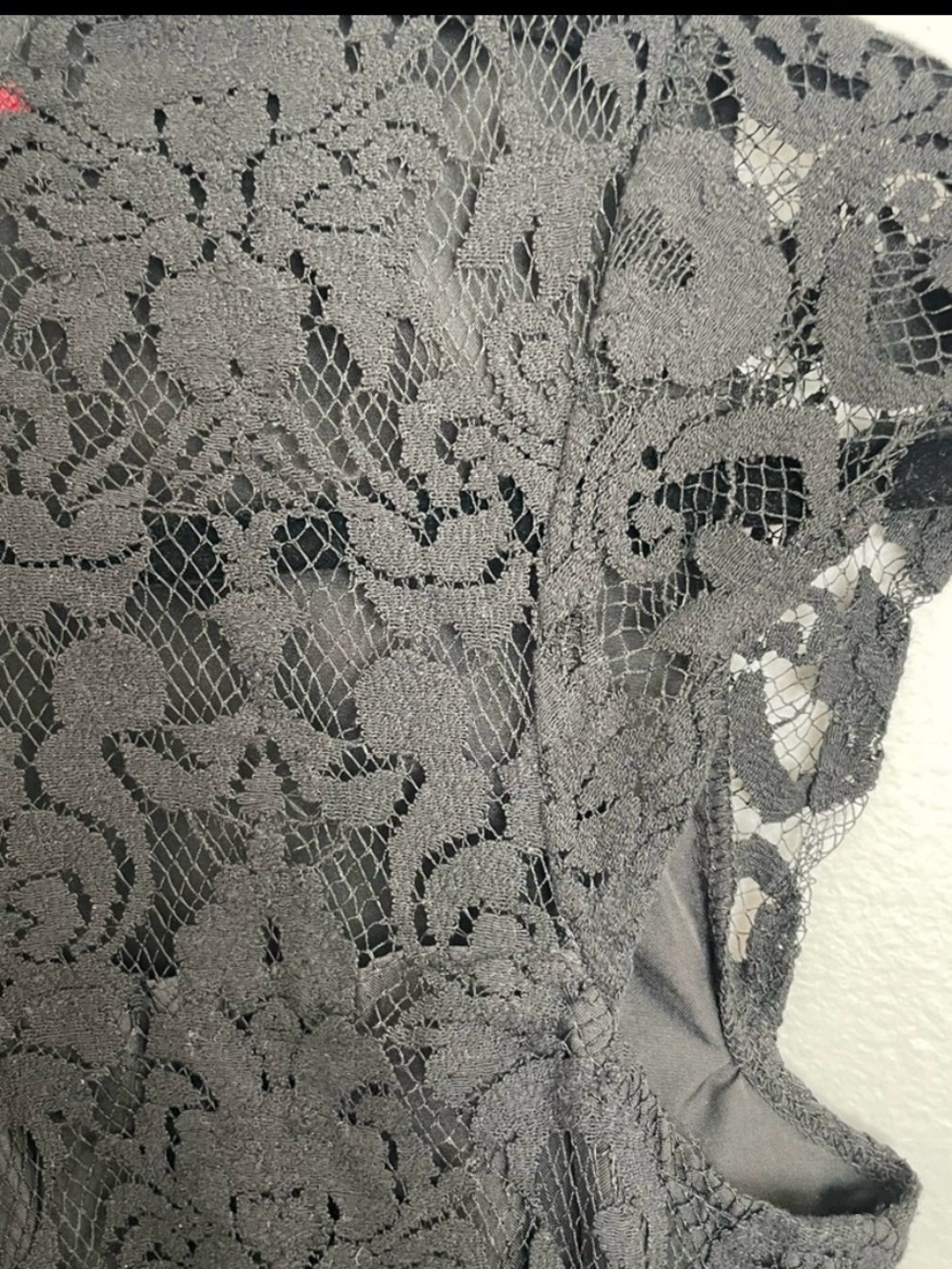 5/48 Black Lace Detail Garment